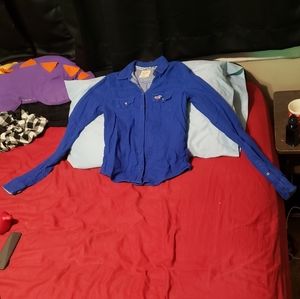 Blue Hollister button down